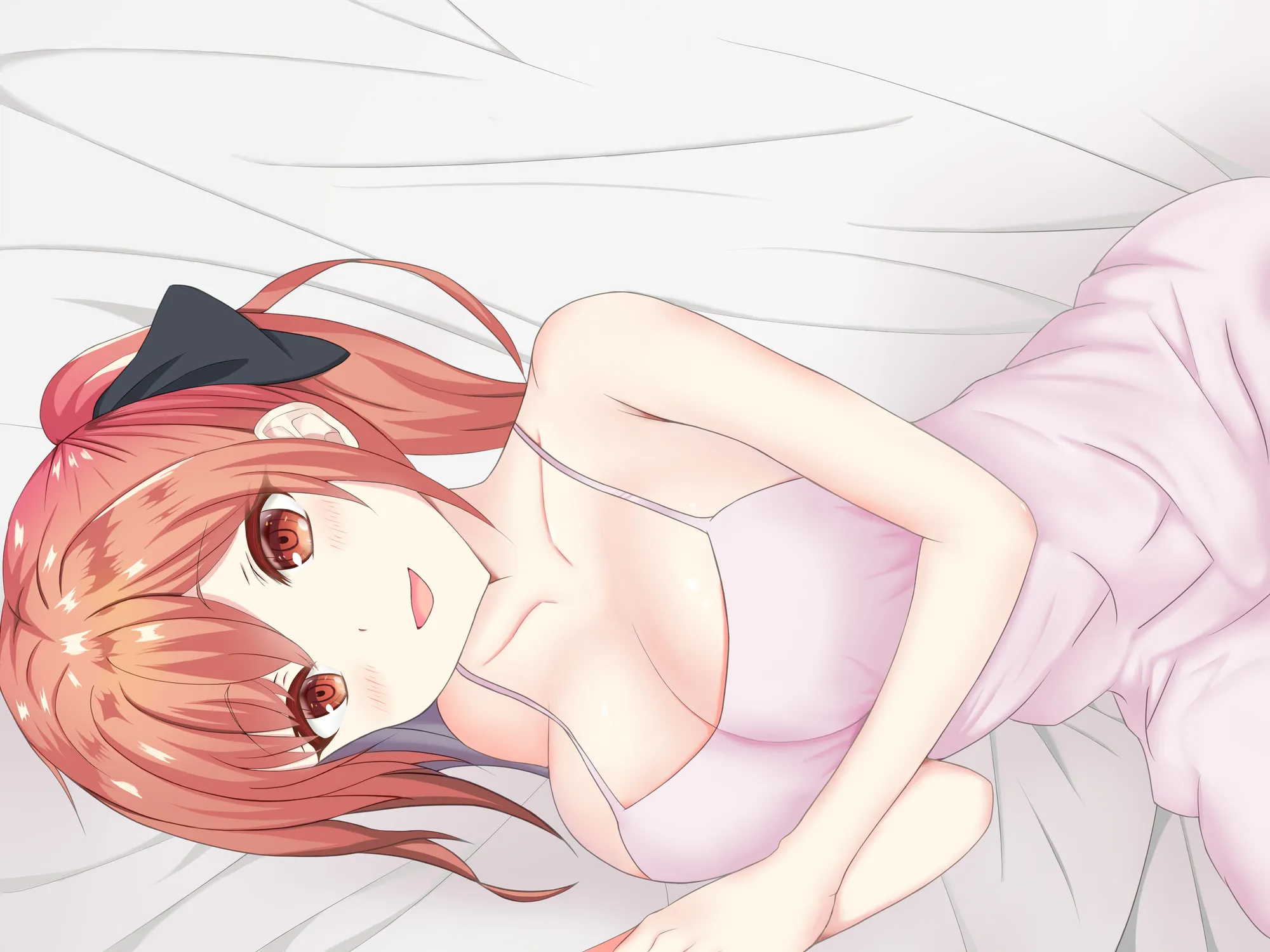 女の子が寝ているイラスト