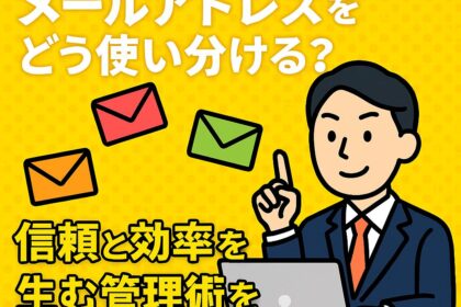 個人事業主はメールアドレスをどう使い分ける？信頼と効率を生む管理術を解説!!の記事アイキャッチ画像