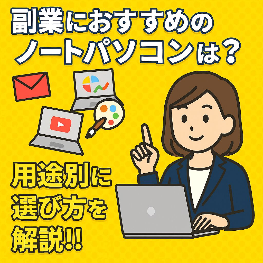 副業にオススメのノートパソコンは?の記事アイキャッチ画像