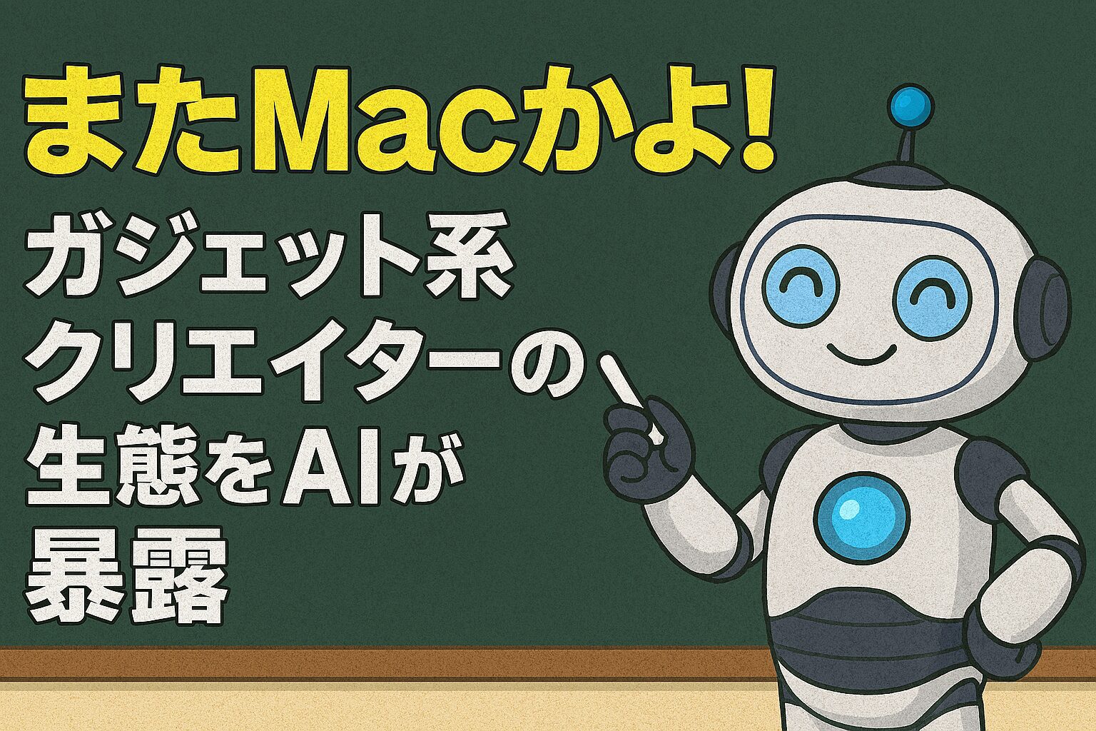 「またMacかよ!」ガジェット系クリエイターの生態をAIが暴露の記事のアイキャッチ画像
