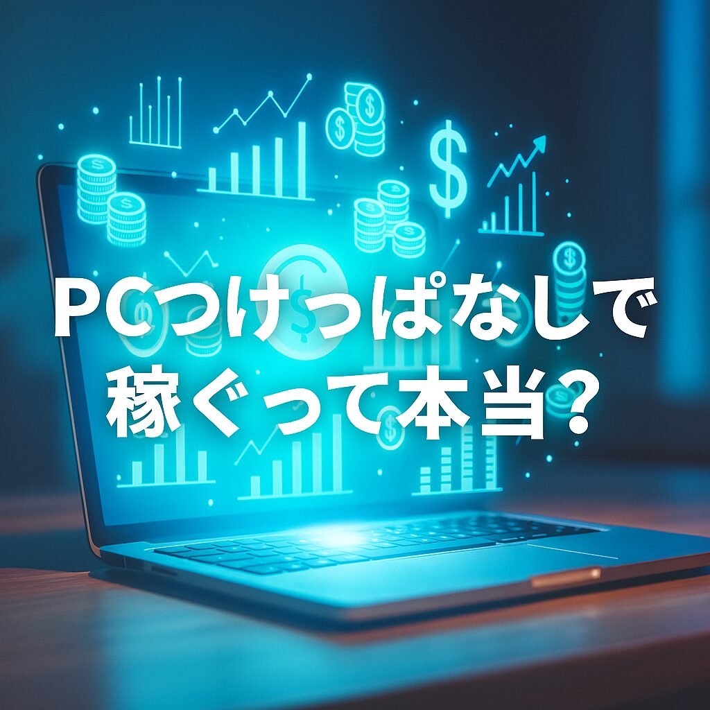 PCつけっぱなしで稼ぐ方法は本当にある?仕組み・注意点・おすすめ副業を解説の記事アイキャッチ画像